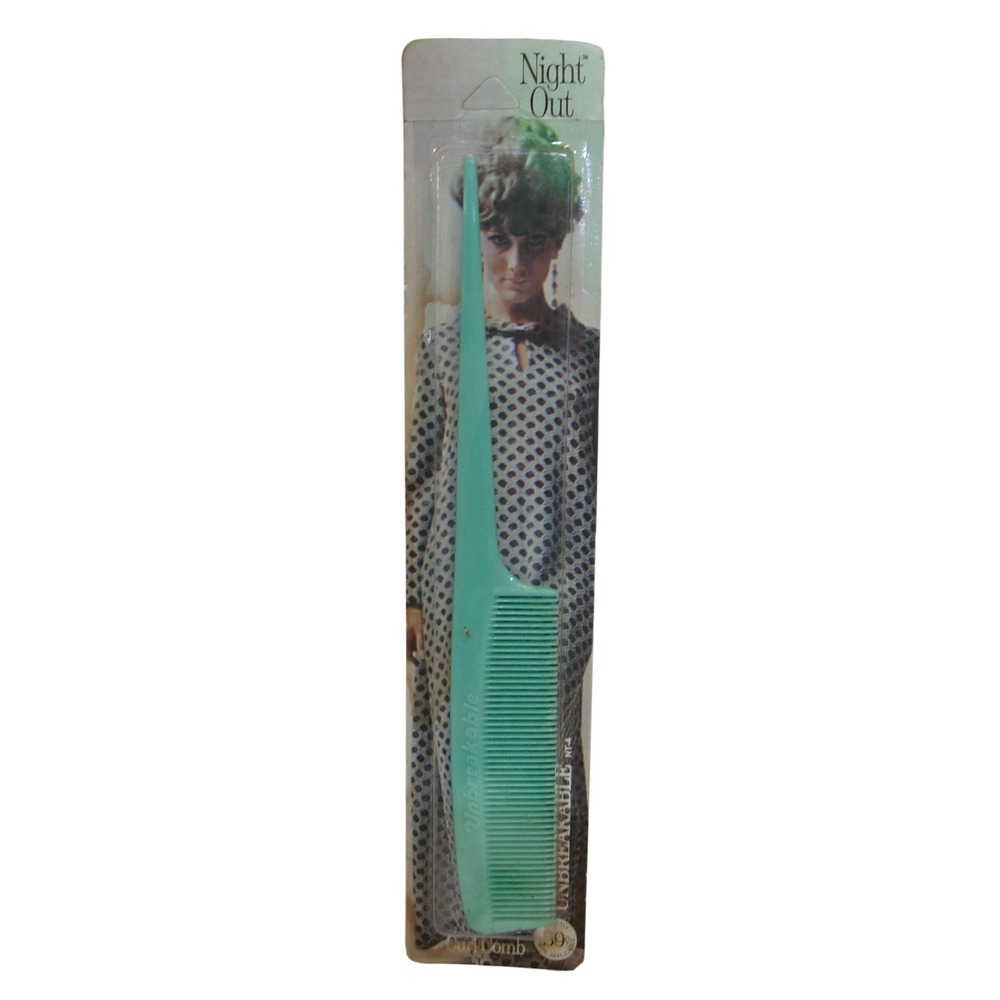 Vintage Night Out Rat-Tail Comb Stance Industries Turquoise Unbreakable USA